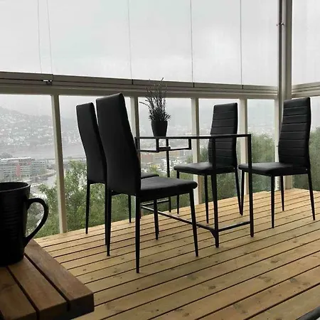 Great View - King Bed - Balcony W Roof - Sunroom Apartment Bergen